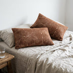 Tufted Burnt Orange Pillow Cover Set of 2