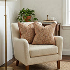 Earth Tones Textured Chenille Throw Pillow Covers Set of 2