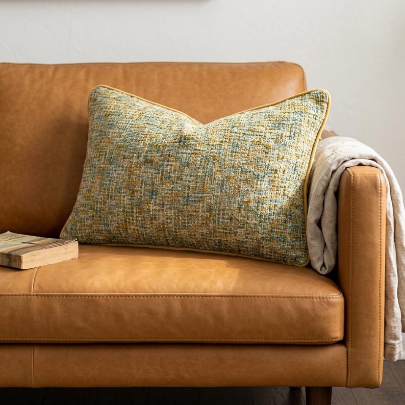 Earth Tones Textured Chenille Throw Pillow Covers Set of 2