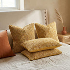Earth Tones Textured Chenille Throw Pillow Covers Set of 2