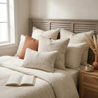 Earth Tones Textured Chenille Throw Pillow Covers Set of 2