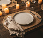 Natural Jute Woven Placemats Set of 6 - 13 inch Round - Larissa Home Decor