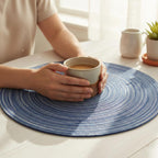 Woven Jute Round Placemats Set of 4 - 13 inch - Larissa Home Decor