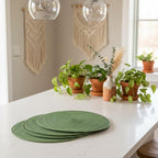 Woven Jute Round Placemats Set of 4 - 13 inch - Larissa Home Decor