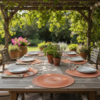 Woven Jute Round Placemats Set of 4 - 13 inch - Larissa Home Decor
