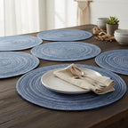 Woven Jute Round Placemats Set of 4 - 13 inch - Larissa Home Decor