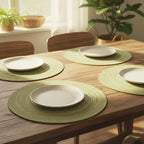 Woven Jute Round Placemats Set of 4 - 13 inch - Larissa Home Decor