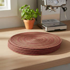 Woven Jute Round Placemats Set of 4 - 13 inch - Larissa Home Decor