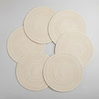 Woven Jute Round Placemats Set of 4 - 13 inch - Larissa Home Decor