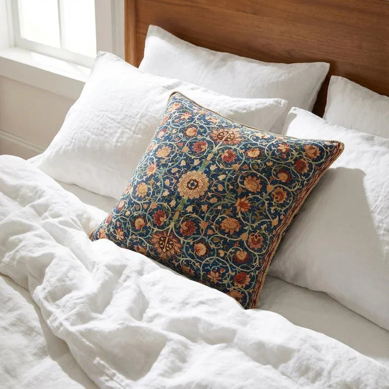 William Morris Floral Velvet Pillow Cover - Larissa Home Decor - US - Pillow Cover