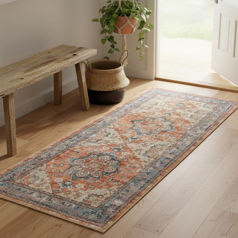 Persian-Style Boho Runner Rug - Larissa Home Decor - US - Area Rug