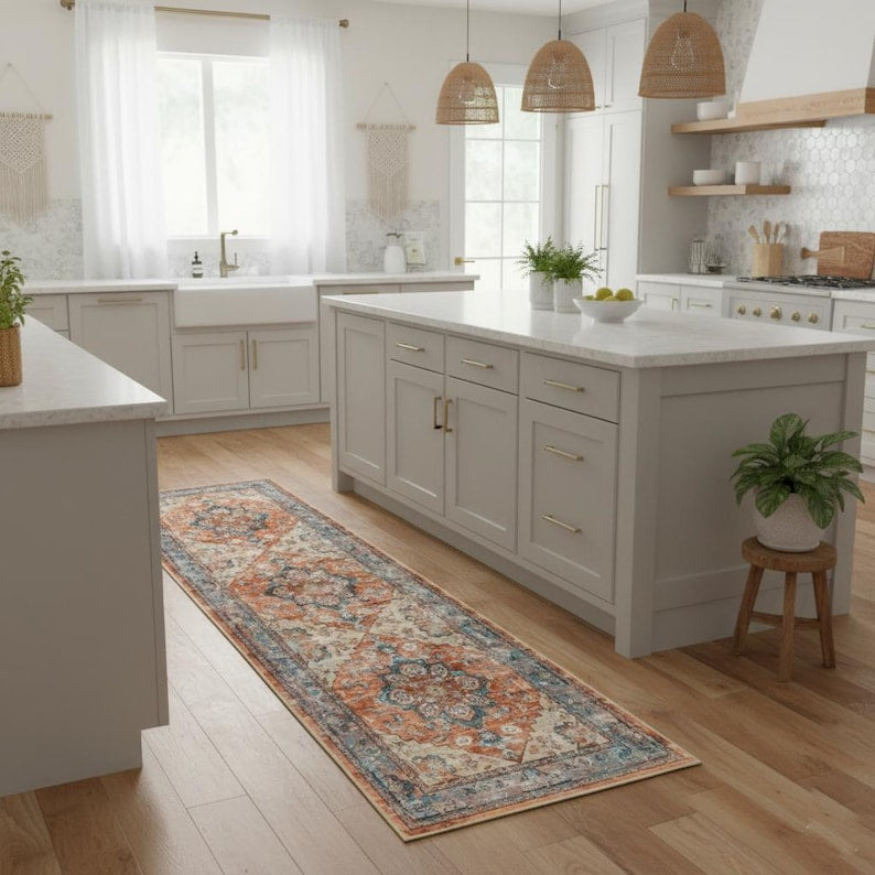 Persian-Style Boho Runner Rug - Larissa Home Decor - US - Area Rug