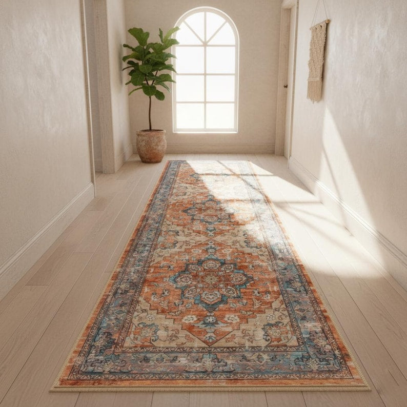 Persian-Style Boho Runner Rug - Larissa Home Decor - US - Area Rug