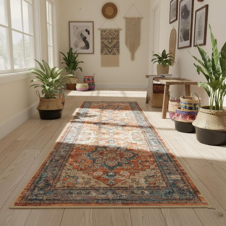 Persian-Style Boho Runner Rug - Larissa Home Decor - US - Area Rug