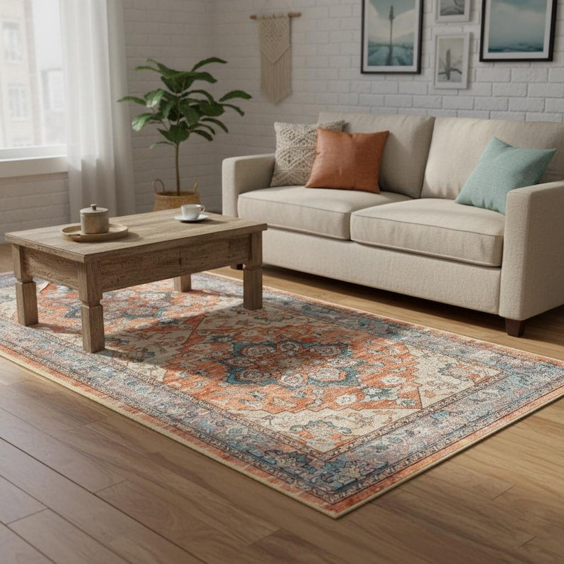 Persian-Style Boho Runner Rug - Larissa Home Decor - US - Area Rug