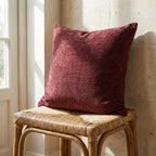 Burgundy Chenille Pillow Covers Set Of 2