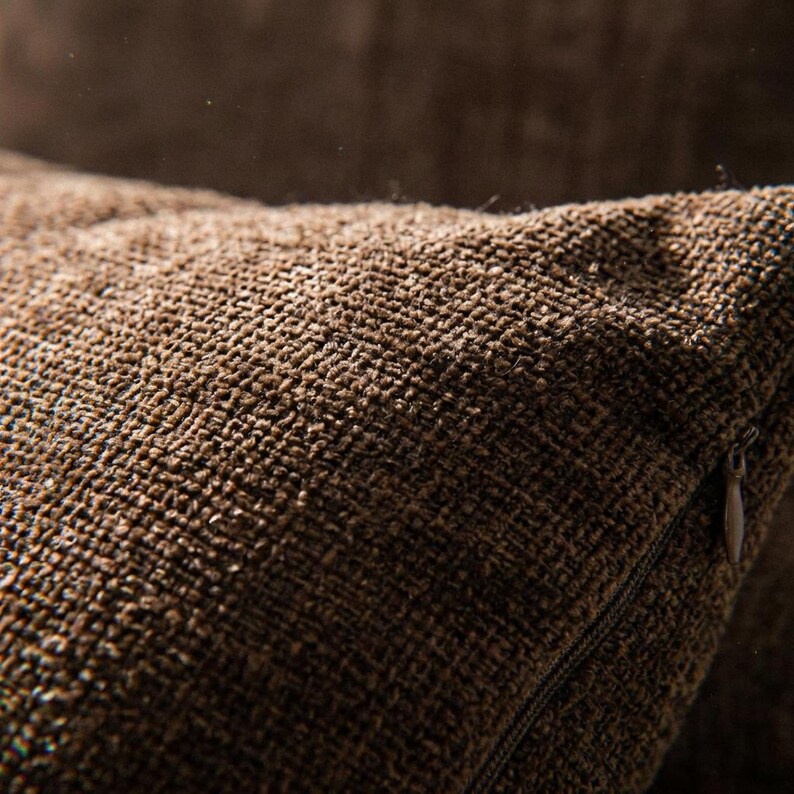 Brown Chenille Pillow Covers Set Of 2