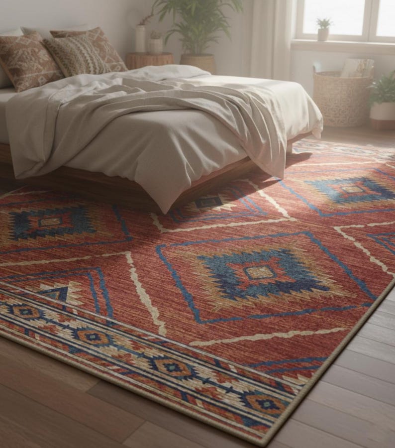 Southwestern Geometric Area Rug - Larissa Home Decor - US - Area Rug
