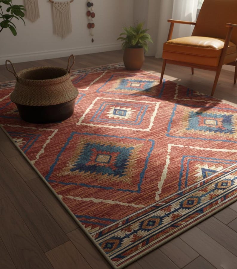Southwestern Geometric Area Rug - Larissa Home Decor - US - Area Rug