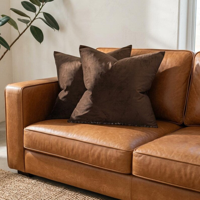 Velvet Pillow Covers Set of 2, Multicolor Throw Pillow Case