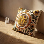 Embroidered Sun Moon Pillow Cover - Larissa Home Decor - US - Pillow Cover