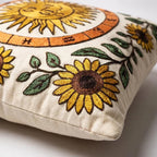 Embroidered Sun Moon Pillow Cover - Larissa Home Decor - US - Pillow Cover