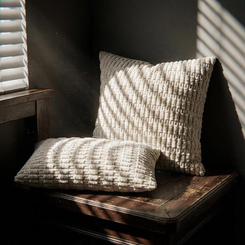 Corduroy Throw Pillow Covers Set of 2 - Larissa Home Decor - US - Pillow Cover