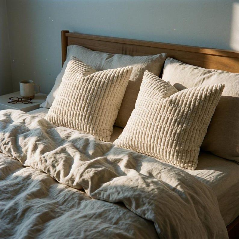 Corduroy Throw Pillow Covers Set of 2 - Larissa Home Decor - US - Pillow Cover