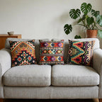 Southwestern Kilim Design Colorful Woven Tapestry Cushion Case