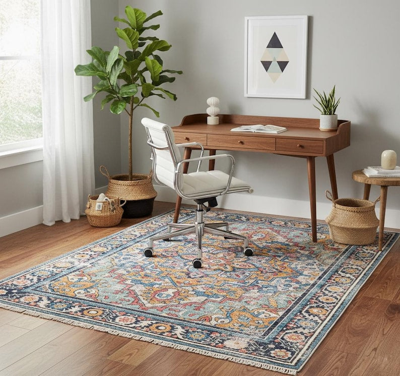 Boho Medallion Washable Area Rug - Larissa Home Decor - US - Area Rug