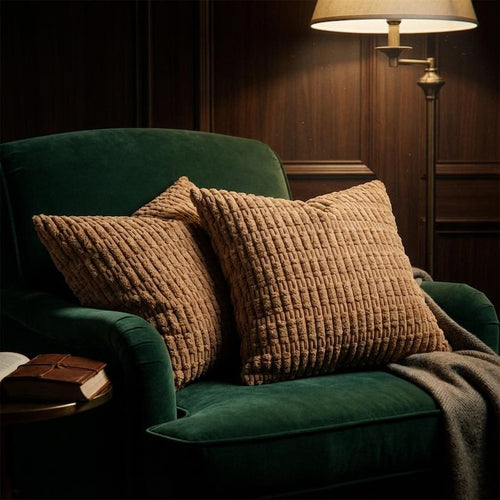 Brown Corduroy Throw Pillow Covers Set of 2 - Larissa Home Decor - US - Pillow Cover