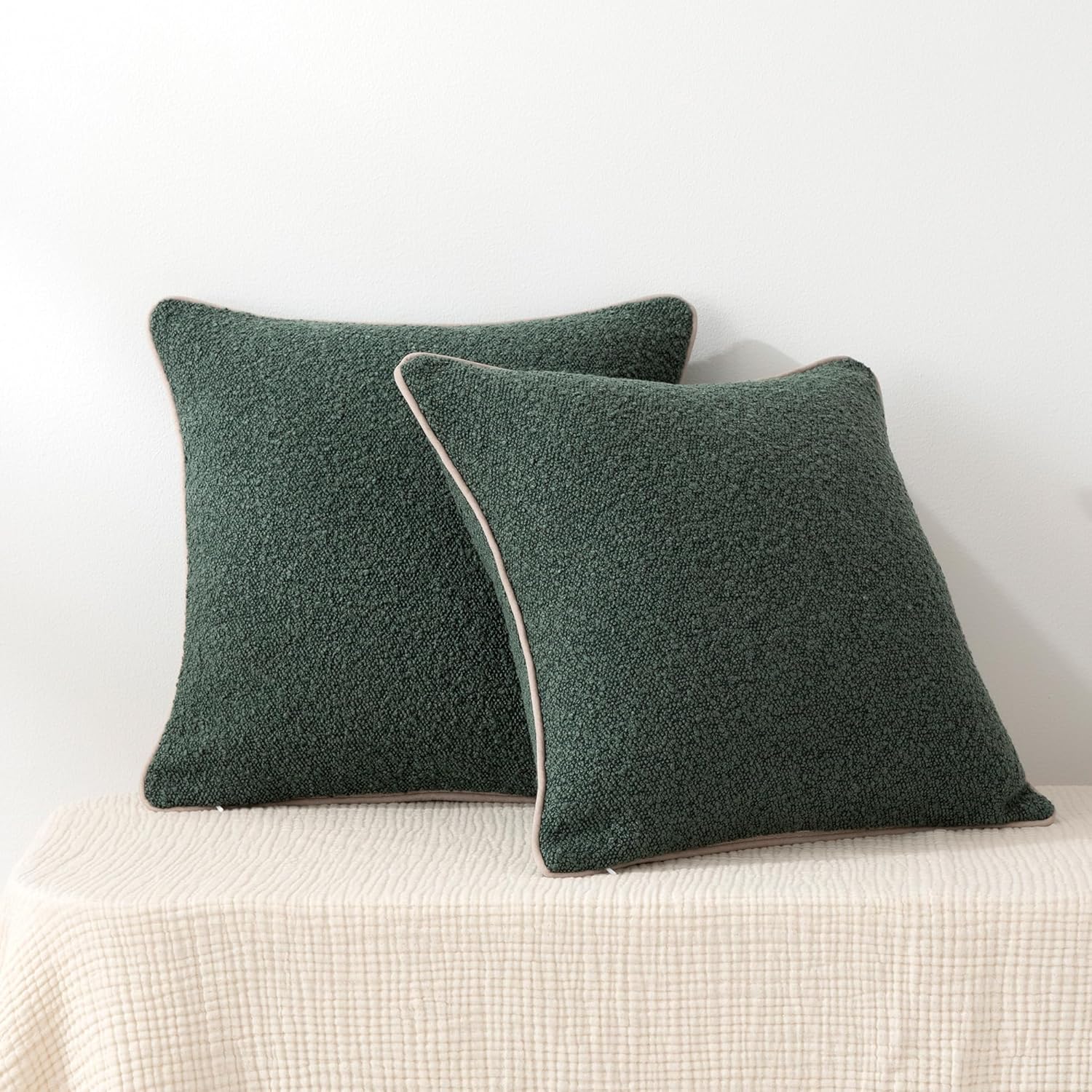 Boucle Pillow Covers Set of 2 - Larissa Home Decor - US - Pillow Cover