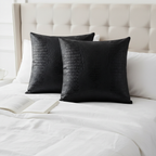 Black Leather Pillow Cover  - Larissa Home Decor - US - Pillow Cover