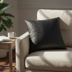 Black Leather Pillow Cover  - Larissa Home Decor - US - Pillow Cover