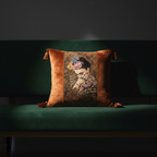 Frida Kahlo Velvet Tapestry Throw Pillow Cover with Tassels - Larissa Home Decor