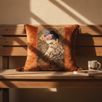 Frida Kahlo Velvet Tapestry Throw Pillow Cover with Tassels - Larissa Home Decor