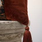 Gustav Klimt The Kiss Tapestry Velvet Throw Pillow Cover 18x18 with Fringe - Larissa Home Decor