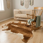 Vegan Leather Cowhide Rug
