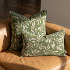 Luxury Floral Throw Chenille Pillow Cove Botanical Cushion Case