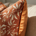 Luxury Floral Throw Chenille Pillow Cove Botanical Cushion Case