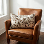 Luxury Floral Throw Chenille Pillow Cove Botanical Cushion Case