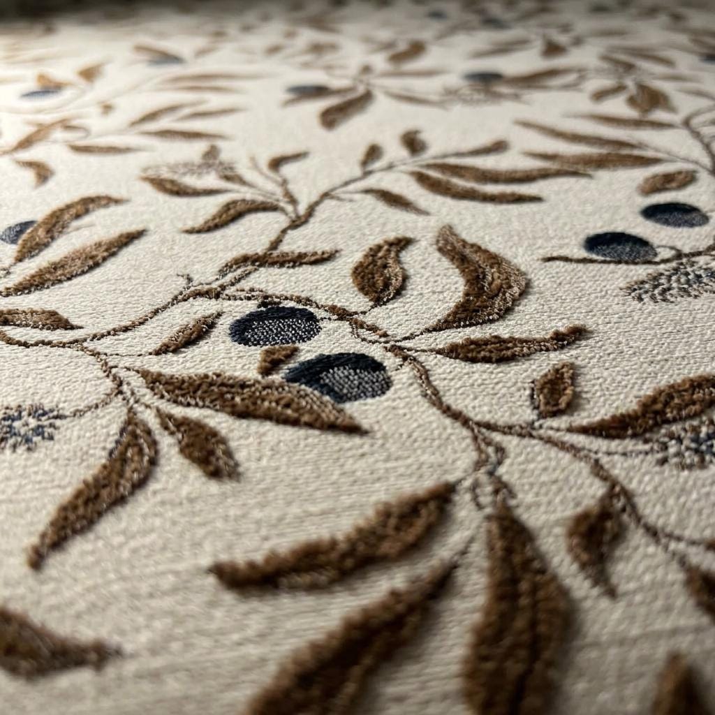 Luxury Floral Throw Chenille Pillow Cove Botanical Cushion Case