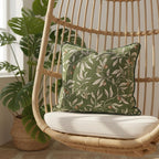 Luxury Floral Throw Chenille Pillow Cove Botanical Cushion Case
