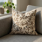 Luxury Floral Throw Chenille Pillow Cove Botanical Cushion Case