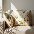 Daisy Embroidered Floral Pillow Cover Set of 2