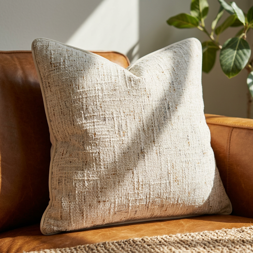 Textured Chenille Throw Pillow Covers Set of 2, Boho Farmhouse Cushion Cover