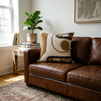 Brown Tufted Abstract Boho Pillow Cover