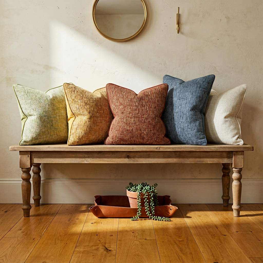 Textured Chenille Throw Pillow Covers Set of 2, Boho Farmhouse Cushion Cover