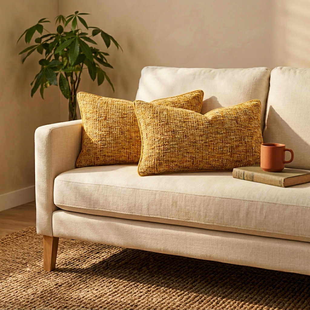 Textured Chenille Throw Pillow Covers Set of 2, Boho Farmhouse Cushion Cover