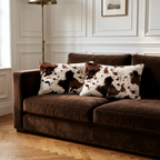 Premium Vegan Cowhide Fur Pillow Cover Set of 2